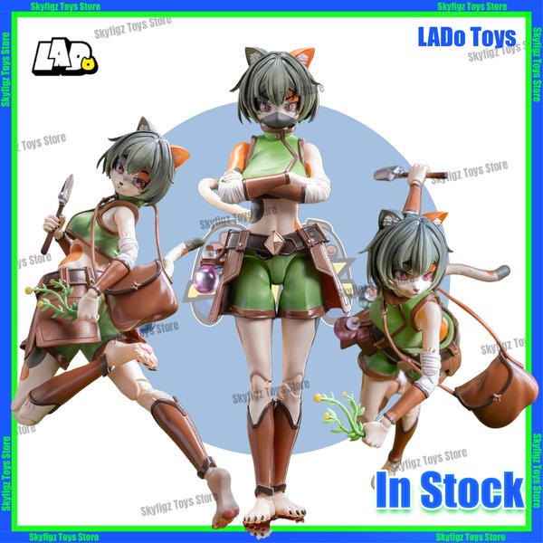 En stock Ladotoys Cat Tonia Tigris Era-002 Figurine d'action à base de plantes Modèle Herbs Calico Cat Girl Anime Mystic Land Jouet Cadeau de collection