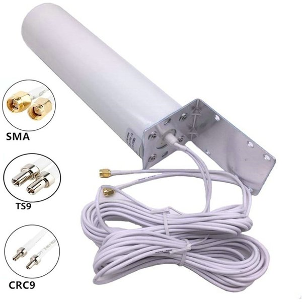 Antenne externe LTE à gain élevé, antenne extérieure 3G 4G avec double connecteur SMA mâle CRC9 TS9 de 5 m pour routeur modem 3G 4G