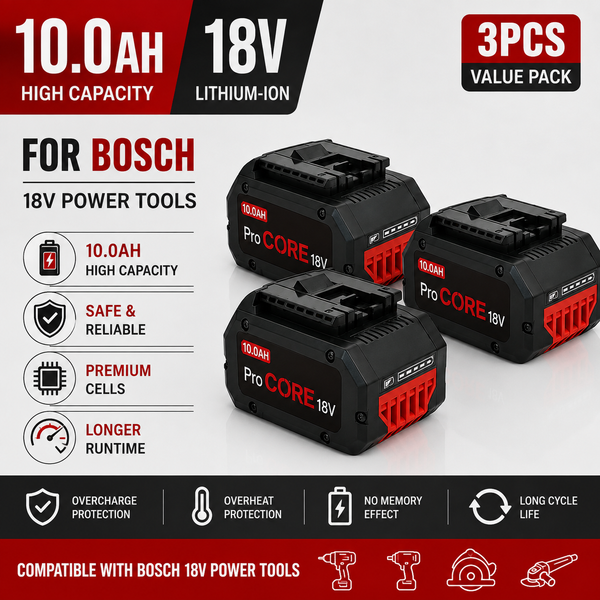 BAT609 BAT618 Ersatz-ProCORE 18V Li-Ionen-Akku 21700 mit BMS für BOSCH Professional 8,0Ah 10,0Ah 12,0Ah