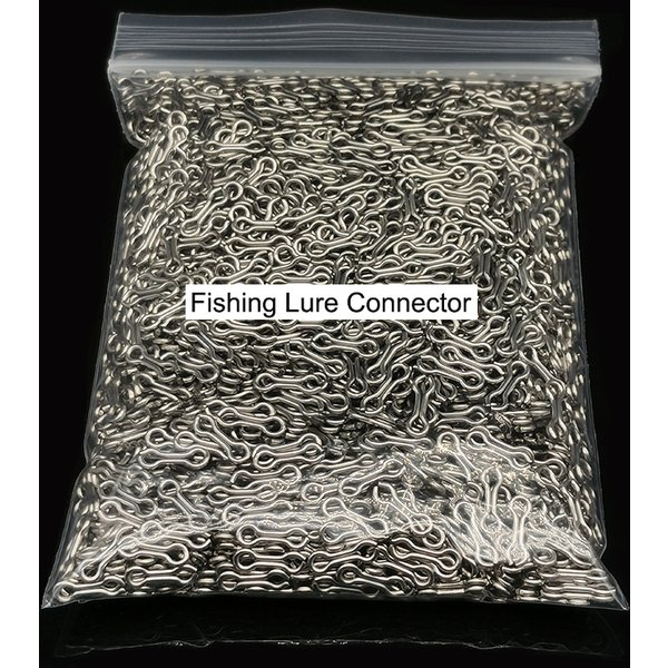 1000 pièces Anneaux de raccordement en acier inoxydable pour carpe, Boucles pivotantes, Connecteurs pour leurres, lignes de pêche et plombs, Accessoires de pêche