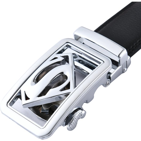 Belts For 3.5cm Width Fashion Automatic Buckle Black Genuine Leather Men's Jeans High Quality Waist Male Strap