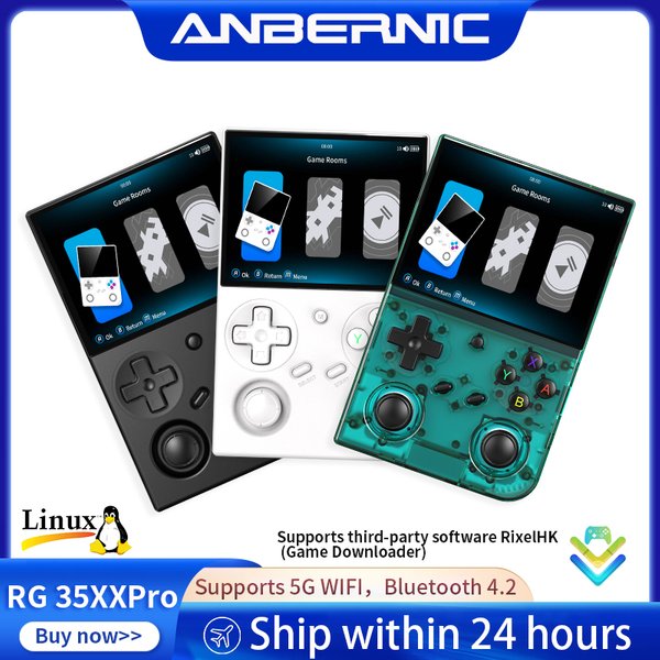 Anbernic RG 35XXPro Retro-Handheld-Spielkonsole 3,5" IPS-Bildschirm Linux 64-Bit 3200mAh Gaming-Player unterstützt RixelHK WiFi-Streaming