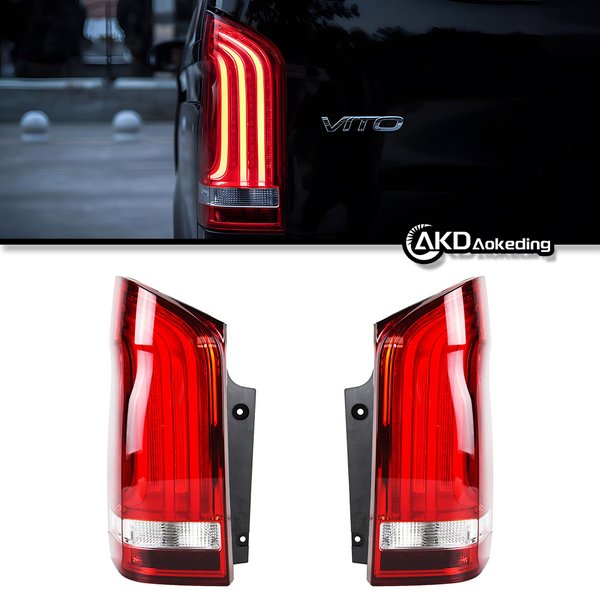 CG Animiertes LED-Rücklicht mit DRL-Brems- und Nebelschlussleuchte für Mercedes Vito V-Klasse W447 V250 2015-2023