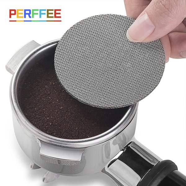 Écran de rondelle de café en acier inoxydable, porte-filtre, plaque de filtre, écran de douche inférieur pour machine à expresso, 150um, 51/53mm, 5/58mm, 316mm
