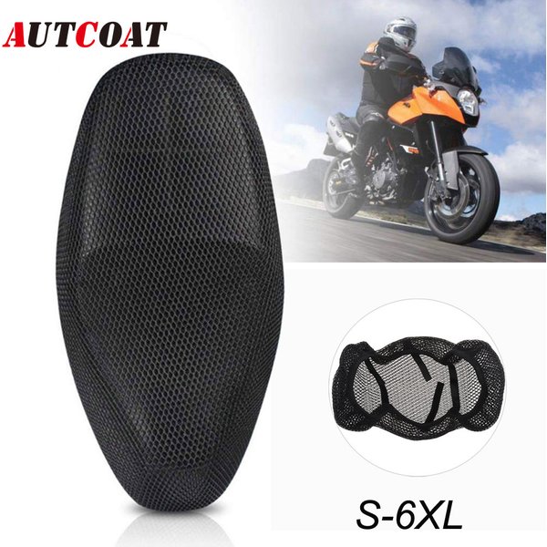 AUTCOAT 1 pièces respirant 3D maille moto cyclomoteur moto Scooter housses de siège coussin anti-dérapant housse S-6XL