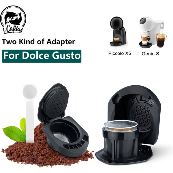 icafilas Adapter For Dolce Gusto Maker With Original Nespresso Capsule Pods Transform Holder For Piccolo XS