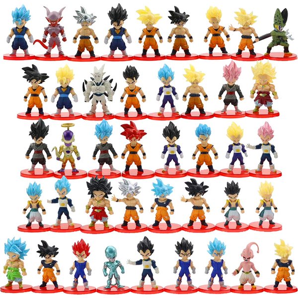 21 pcs/lot Dragon Ball Mini Figure Super Saiyan Goku végéta figurines DBZ poupées modèle jouets cadeaux
