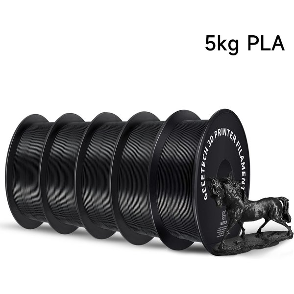 Geeetech 5Kg Standard PLA Filament 1,75mm 3D-Drucker Kunststoffmaterial, Genauigkeit 0,03mm, Mehrere Farben, Passend für die Meisten FDM-Drucker