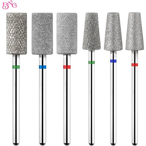 BNG diamant ongles ponçage forets dents croisées baril rotatif cuticule propre bavure 3/32 "mèche de manucure perceuse accessoires pour ongles