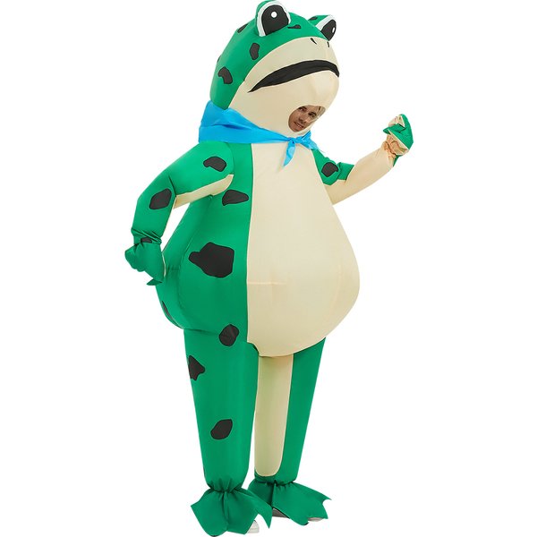 Inflatable Frog Costume Funny Full Body Blow Up Cosplay Costume Suit for Adult Halloween Party Costume for Adult Role Play