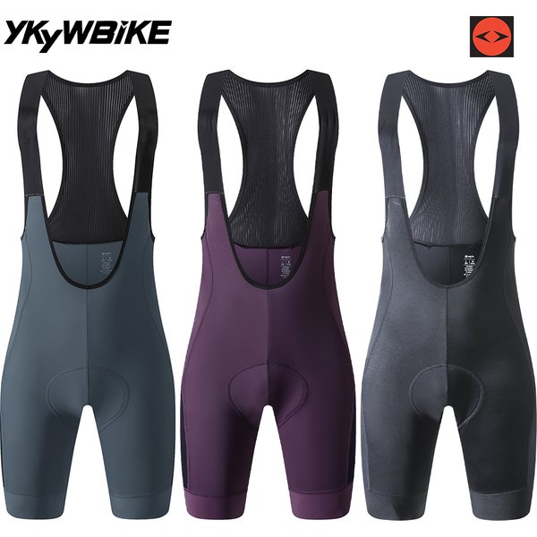 YKYWBIKE Herren-Radsport-Trägerhose, 4 Taschen, 7 Stunden italienische Schnittstelle, Rennrad, Pro-Team-Trägerhose, Sommerhose, spritzwassergeschützt, YKK-Tasche