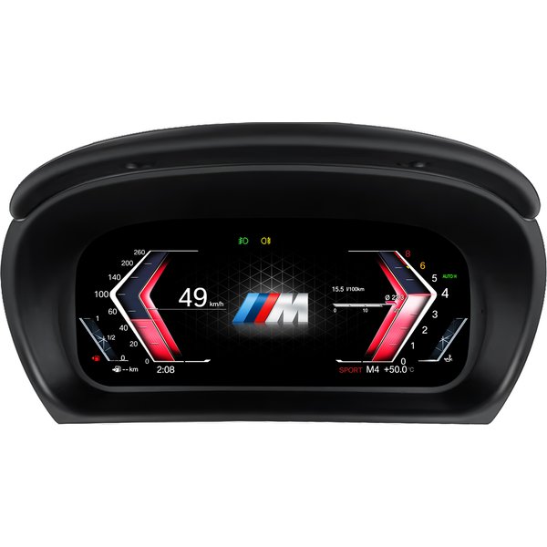 Hizpo Dash 10,1 Zoll Digitales Auto-Armaturenbrett für BMW 3er Serie E90/E91/E92/E93 2005-2012 LCD-Panel Tachometer Instrumentencluster