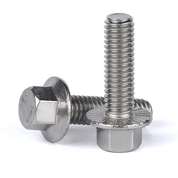 Außensechskant-Unterlegscheibenkopfschraube M5 M6 M8 M10 M12 GB5789 304 A2-70 Sechskantkopf aus Edelstahl mit gezahnter Flanschkappe