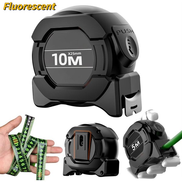 Ruban à mesurer en acier autobloquant de haute précision, ruban à mesurer épaissi et résistant à l'usure, outils de mesure MeaccelerMeasurement, récupérable, 10m