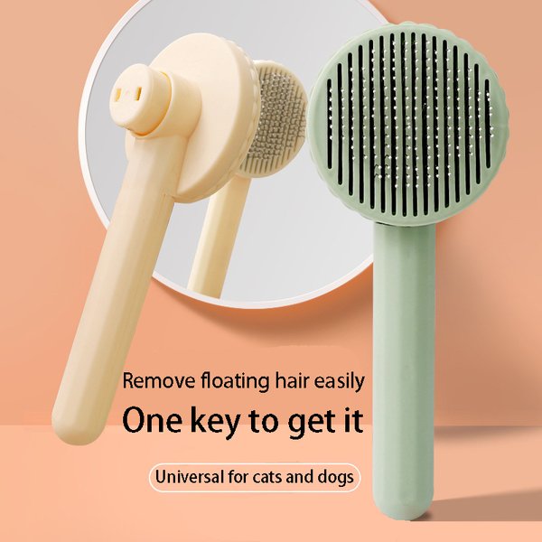 Pet Haar Entfernung Kamm Katze Pinsel Selbstreinigende Slicker Pinsel für Katzen Hunde Haarentferner Schaber Hundesalon Werkzeug Katze Zubehör