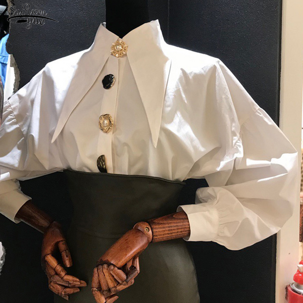 2023 frühling Komfort frauen Hemd Mode Drehen Unten Kragen Büro Dame Bluse Alle-spiel Langarm Kleidung Blusas mujer 15630