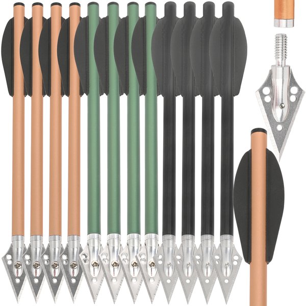 24 stücke Aluminium Legierung Pfeil 6,3 "Armbrust Bolzen Stahl Klinge Broadhead Armbrust Pfeil Im Freien Jagd Schießen Bogenschießen Ziel
