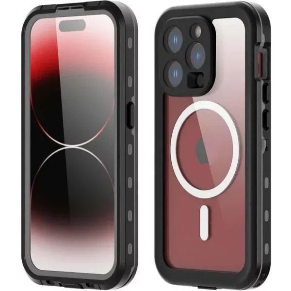 Pour iPhone 17 16e 15 14 13 Pro Max IP68 étanche MagSafe coque de téléphone magnétique plongée natation couverture 360 antichoc coque anti-poussière
