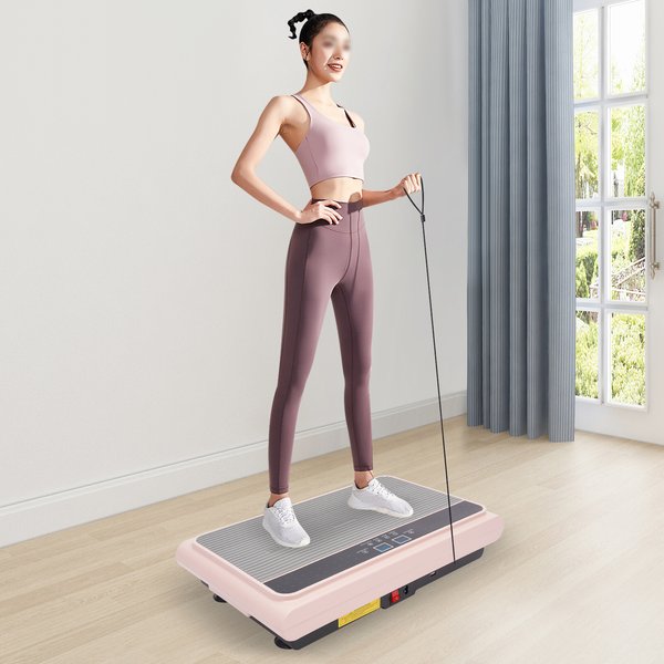 Vibrationsplatte Fitnessgerät 120kg Kapazität, Ganzkörper-Trainings-Vibrationsplattform mit 99 Geschwindigkeitsstufen & 5 Modi, Heimtrainingsgerät