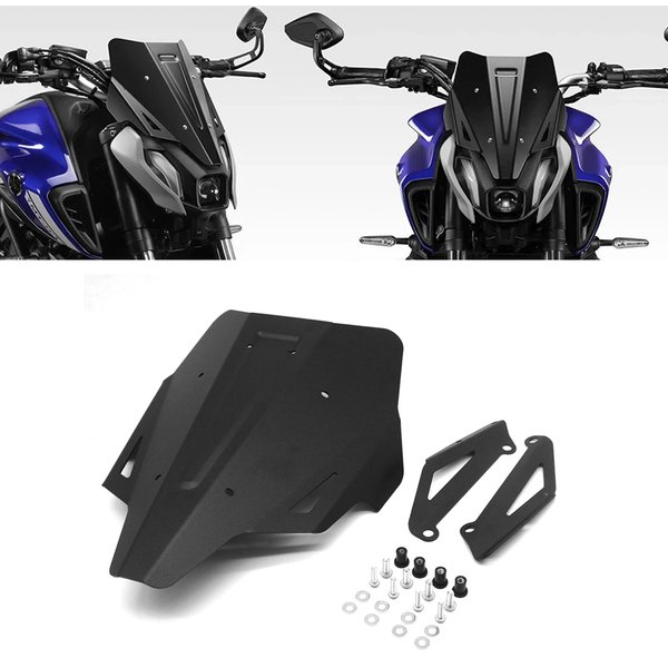Für yamaha fz07 mt07 MT-07 fz 07 2021 2022 motorrad windschutz scheibe aluminium kit deflektor verkleidung zubehör