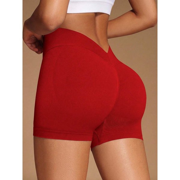 Europäischer & Amerikanischer Stil Po-Lifting-Shorts, Rücken-V-Taille Fitness-Shorts, Atmungsaktive Push-Up-Hosen für Workout, Gewichtheben