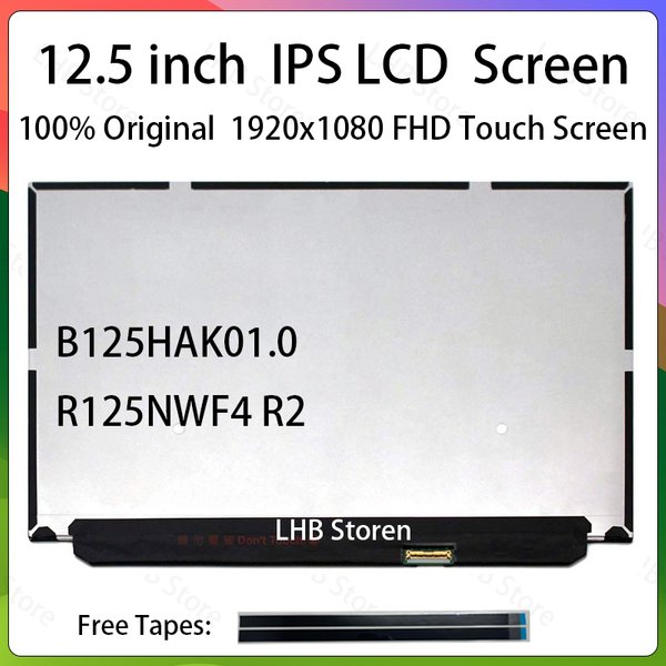 12.5' Laptop LCD Touch Screen B125HAK01.0 R125NWF4 R2 For Lenovo ThinkPad X270 X280 A275 A285 Display Matrix Panel EDP 40 Pins