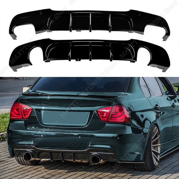 Tylny Splitter Zderzaka Spoiler Do BMW Serii 3 E90 E91 M Sport 2005-2012 Styl MP Tylny Dyfuzor Ochronny Część Zamienna Samochodowa