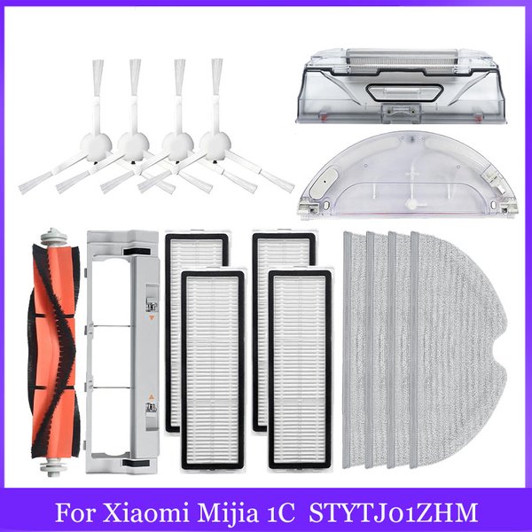 For Xiaomi Mijia 1C STYTJ01ZHM Robot Vacuum Cleaner Hepa Filter Main Side Brush Mop Cloth Spare Part Repalcement Accessories