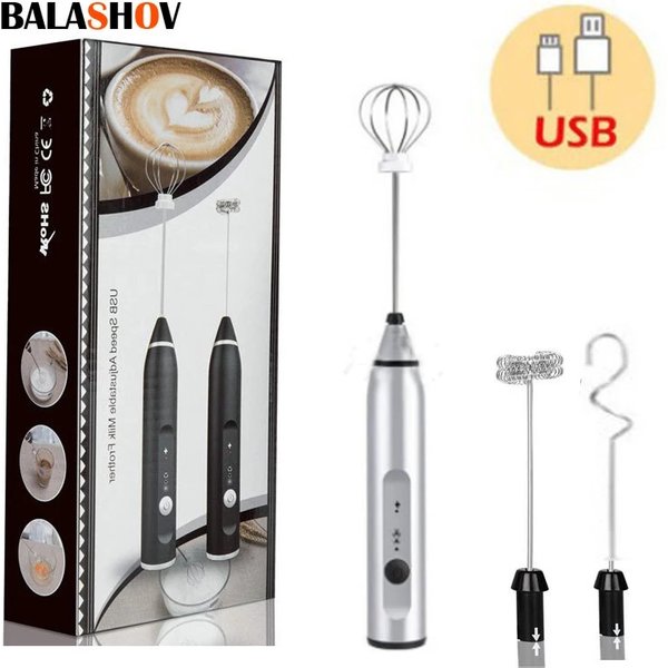 Wireless Milk Frothers Electric Handheld Blender With USB Electrical Mini Coffee Maker Whisk Mixer For Coffee Cappuccino Cream