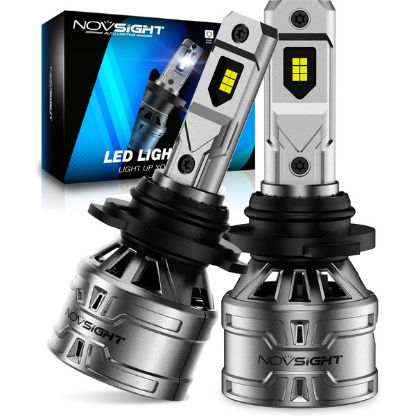 NOVSIGHT H7 H4 LED H11 9005 9006 H3 10000LM 6500K Weiß Helle Lampen Mini-Scheinwerfer LED Auto Fahrzeug Combo 4 Kopf Licht