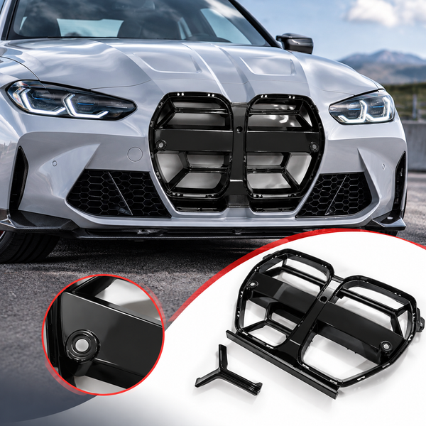 Glänzend schwarzer Kühlergrill für BMW M3 G80 M4 G82 G83 CSL STYLE 2021-2025