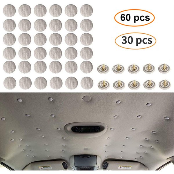 10/30pcs Car Interior Roof Buckles Headliner Ceiling Cloth Fixing Screw Cap Repair Automotive Care Fabric Buckle Rivets Retainer