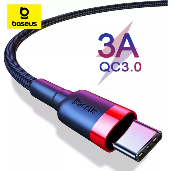 Baseus USB C Cable Type C Cable for Samsung S20 S10 Qucik Charge 3.0 USB C Cable Phone Wire Cord USB Type C Cable for Xiaomi