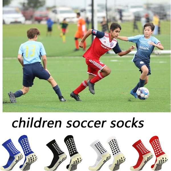 Nouvelles chaussettes de football respirantes pour enfants de 35 à 40 ans, chaussettes de sport avec grip antidérapant en silicone carré