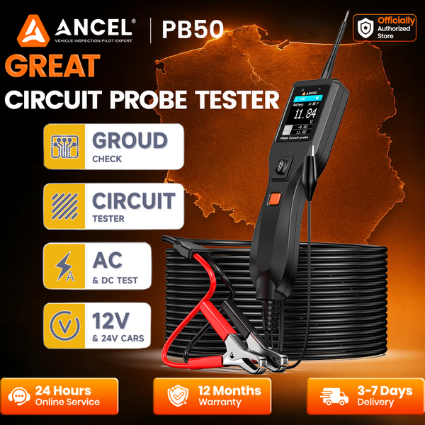 Automobil-Stromkreisprüfgerät 12V 24V 4-in-1 DC AC Spannung Widerstand Dioden-Test Komponenten-Aktivierung Kurzschluss-Finder TFT LCD-Display Auto-LKW Elektrisches Diagnosetool