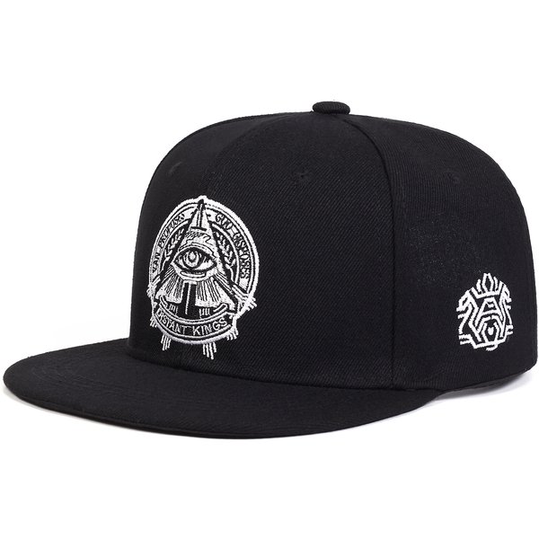 Modische Fastball-Kappe „The Eye of God“ aus Kunstwildleder, Hip-Hop-Snapback-Mütze in Rot für Herren, Damen, Erwachsene, Outdoor, Freizeit, Sonnenschutz, Baseballkappe