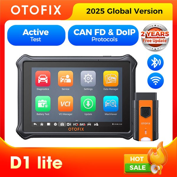 OTOFIX D1 Lite Kfz-OBD2-Scanner, 2-Jahres-Update, bidirektionale Steuerung, alle Systemdiagnose-Scan-Tools FCA SGW CAN FD & DoIP