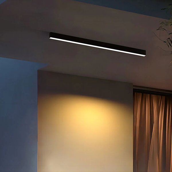Lampa LED liniowa aluminiowa 60 cm, natynkowa, o wysokiej ciepłości barwowej (CRI), reflektor, oświetlenie wewnętrzne, prostokątne lampy LED.