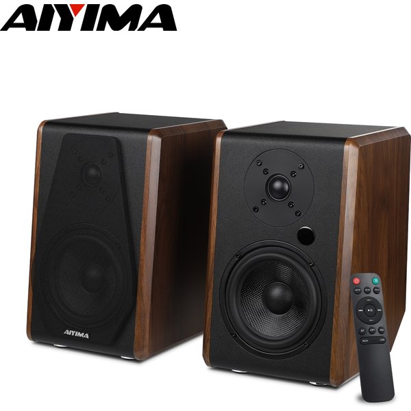 AIYIMA S700 120 W Bluetooth Aktive Bücherregal Lautsprecher Drahtlose HiFi Sound System Holz Bücherregal Lautsprecher Audio Ausgang Subwoofer
