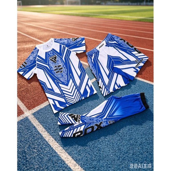 Sommer Neu MMA RDX Blau Rot Kampf-Nacht-T-Shirt Shorts Kinder Erwachsene Boxtraining Sportset Übergroßes Atmungsaktives Schnelltrocknendes Set