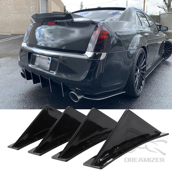 Diffuseur de pare-chocs arrière incurvé pour voiture, ailerons de requin, Spomicrophone, séparateur Jules, protecteur universel, couvercle de protection pour fusible 300, 2010-2019
