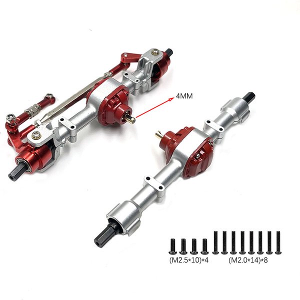 Dla MN78 MN82 Metalowa oś przednia i tylna z tuleją wału od 3 mm do 4 mm 1/12 RC Car Upgrade Parts Accessor