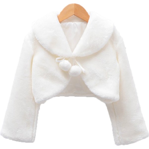 Veste d'automne en peluche pour filles de 2 à 12 ans, garde au chaud, cape de petite princesse, châle à manches longues, vêtements pour fête d'anniversaire et de noël, nouveaux vêtements pour enfants