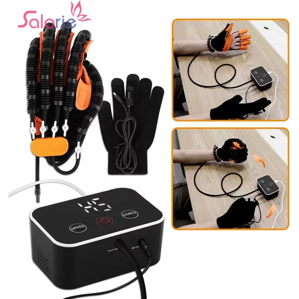 Verbessertes Gerät für die linke und rechte Handmassage, Rehabilitationsroboter, Handschuhe für Schlaganfall, Hemiplegie, Handfunktion, Erholung, Fingertrainer