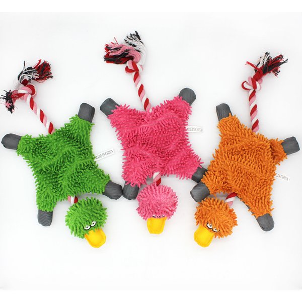 Jouets en peluche de canard créatifs et amusants pour chiens, avec corde, entraînement Durable, grincement à mâcher, petits et moyens chiens, accessoires de son pour animaux de compagnie, cadeau