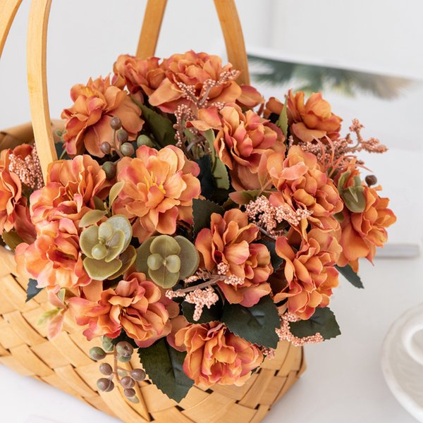 26cm billige künstliche Blumen für Hochzeit Seide Kirsche Vase für Wohnkultur Wohnzimmer Zubehör DIY Weihnachts kranz Sammelalbum