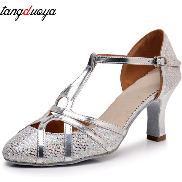 Chaussures de danse latine à talons pour femmes et filles, Tango Pole Ballroom, 5.5 cm, 7.5cm, Nouveau