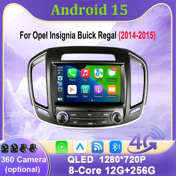 for Opel Insignia Buick Regal 2014-2015 Car Stereo 8" IPS Head Unit Touch Screen Android 15 GPS Navigation WIFI DSP Audio Unit