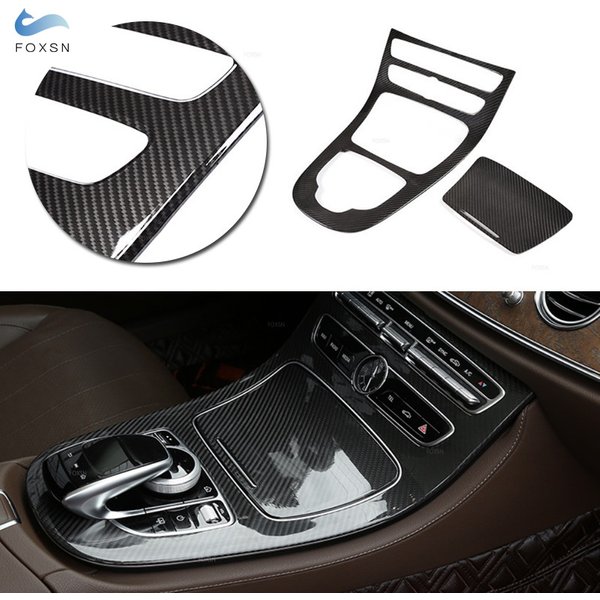 Accessoires d'intérieur de voiture ABS, Console centrale, panneau de changement de vitesse, garniture de décoration pour Mercedes Benz classe E W213 2016 2017 2018