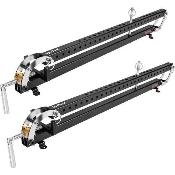 DE SpeTool 2 Stück 24 Zoll Plattenklemme 4-Wege-Druckstahlklemmen für Holzbearbeitung, Schränke, Tischplatten und Schneidebretter